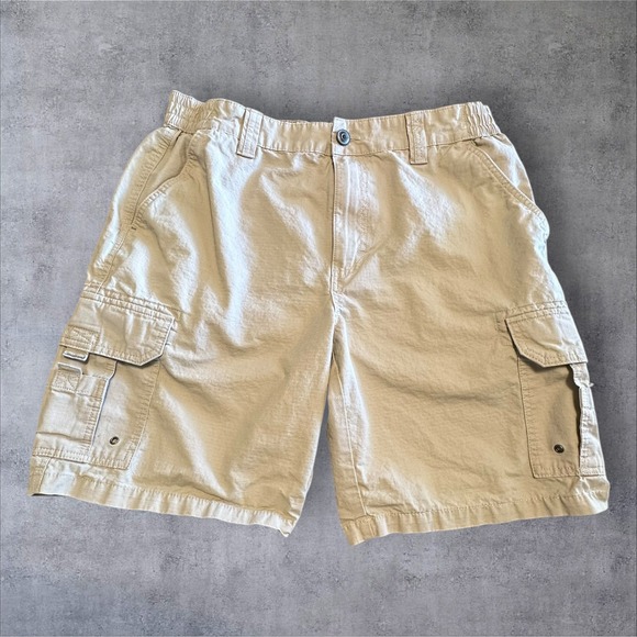 RedHead Other - Redhead Cargo Shorts Khaki Size 34 Elastic Waist Camping Hiking Outdoor Pockets